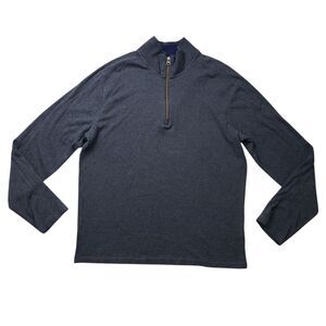 Robert Graham Sweater Mens Medium 1/4 Zip Long Sleeve Classic Fit Pullover Gray